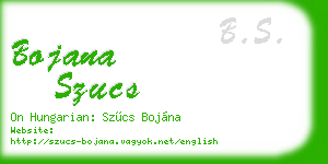 bojana szucs business card